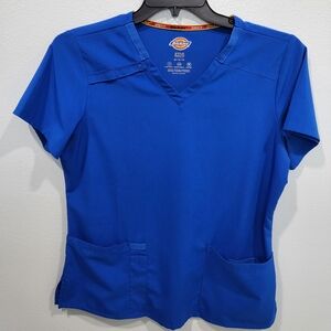 Dickies Women's Royal Blue V-Neck Top
